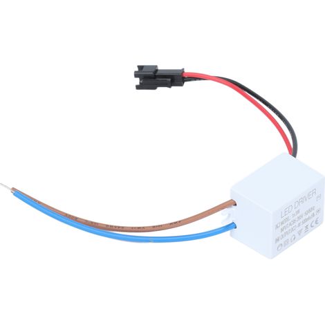 Alimentation pour LED 500 mA 1 x 3 W, connecteur de commande, transformateur pour lampe LED, entrée CA 95-265 V, sortie 2-4 V CC (1/5)