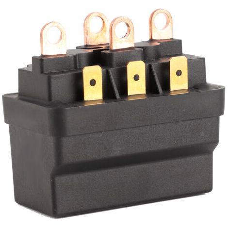 QORVA-Contacteur de relais de contact de solénode de treuil 12V 120A en acier universel pour véhicules ATV UTV 4X4 (1/4)
