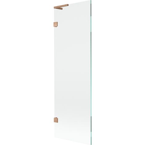 Mexen Lunar L Duschwand 1-flügelig 60 x 150 cm, transparent, gebürstetes Kupfer - 897L-060-000-65-00 (1/5)
