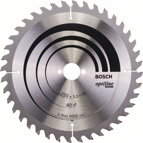 Bosch Kreissägeblatt Optiline Wood für Tischkreissägen 250 x 30 x 3,2 mm 40 (1/5)