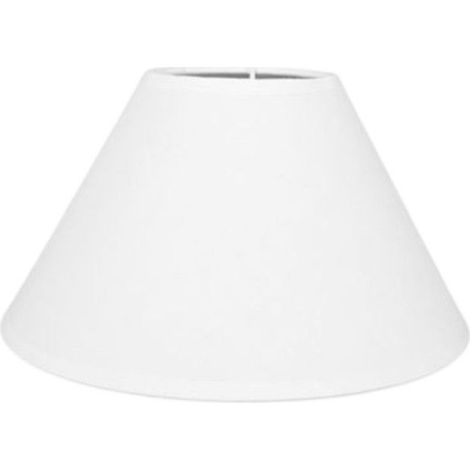 Abat-jour - Rond - Blanc - Pour lampe - Base 25 cm - Culot E27 avec réducteur