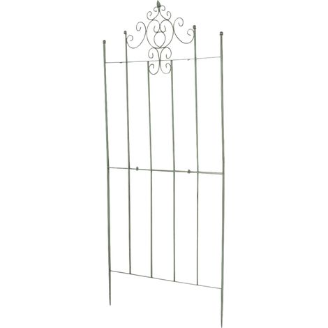 Treillis support pour plantes grimpantes métal vert vieilli 100003898 (1/5)