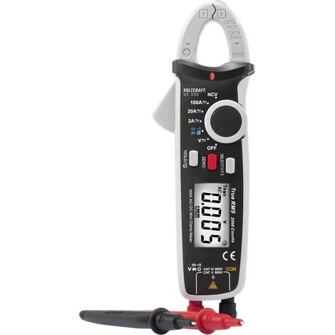 VOLTCRAFT VC-330 Pinza amperometrica digitale CAT II 600 V, CAT III 300 V Display (Counts): 2000 (1/5)