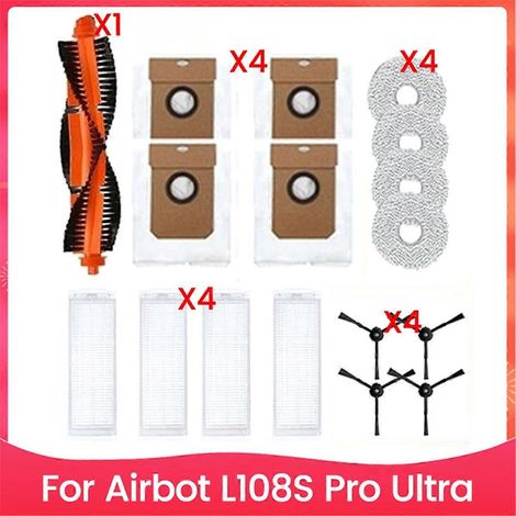 Kit de 17 pièces comprenant brosse, filtre, sac à poussière et chiffon de nettoyage pour aspirateur L108S Pro Ultra - Accessoires et pièces de rechange (1/5)
