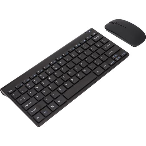 Ensemble clavier et souris sans fil, portée de 10 mètres, mode veille intelligent, design ergonomique, USB 2,4 GHz, noir