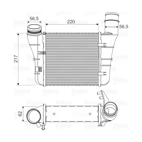 Intercooler, échangeur Valeo 818669 AUDI 8E0145805AA 8E0145805T