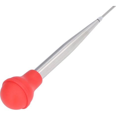 Injecteur à Dinde en Acier Inoxydable, Pompe d'Assaisonnement avec Design en Silicone Épais et Brosse de Nettoyage Rouge (1/5)