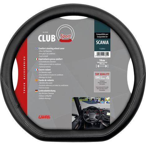 Club Sport, coprivolante su misura in Skeentex - compatibile per Scania G Serie 7 - New Generation (01/18)  - Scania P Serie 7 - New Generation (01/18)  - Scania R Serie 7 - New Generation (11/1602/25 (1/2)
