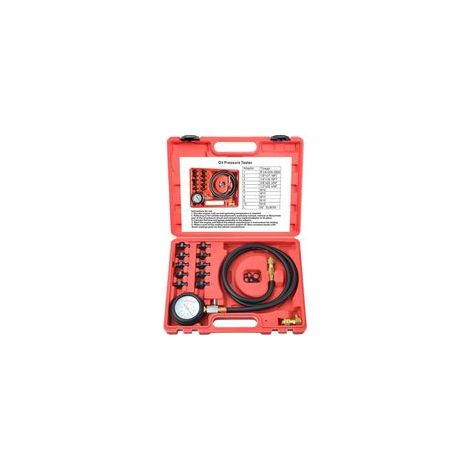 Outil de testeur de Pression d'huile de Carburant Moteur Kit de jauge de Pression d'huile de Cylindre de Moteur Ensemble de Test de Diagnostic d'huile avec adaptateurs (1/5)