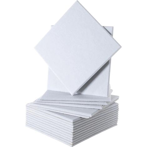 Paneles acústicos, absorción de sonido, uso decorativo, BLANCO (1/2)