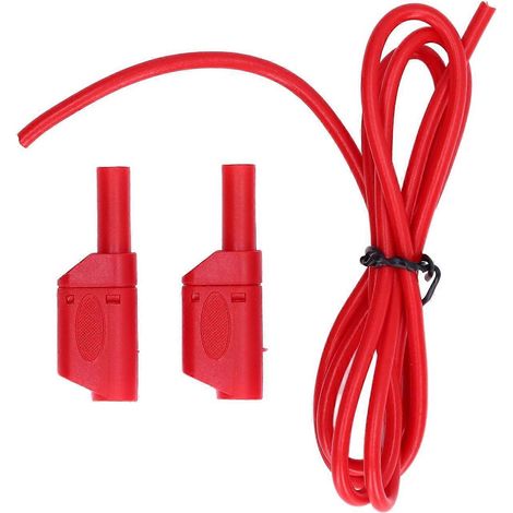 Bananenstecker-Messleitungen-Set, sicherer Typ, Stecker auf Stecker, elektrisches Multimeter-Set J.70016, 4 mm, rot