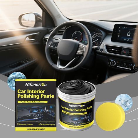 Polierpaste für den Fahrzeuginnenraum, zur Aufbereitung und Reinigung von Kunststoffteilen im Fahrzeuginnenraum – 100 g + Schwamm1 -- BIEMMEDUE (1/5)