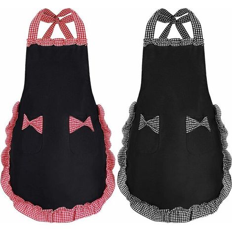 Tablier - Coton Polyester Imperméable - Pour Cuisine Et Jardinage - Taille Unique - Lot De 2 (1/5)