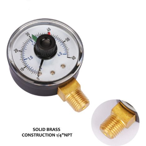 Le manomètre Hayward ECX271261 avec cadran de remplacement convient aux piscines et aux spas.