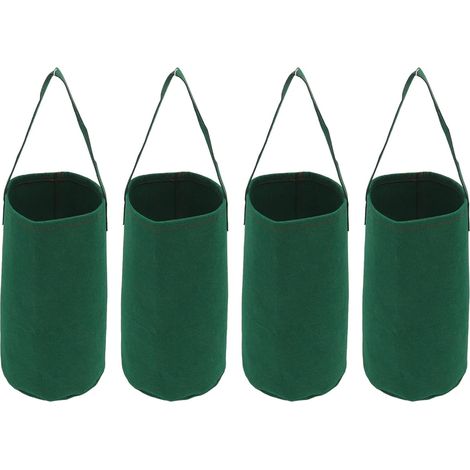 Set of 4 Inverted Flower Pots, Hanging Garden Tomato Strawberry Grow Bags, Hanging Grow Bags (1/4)