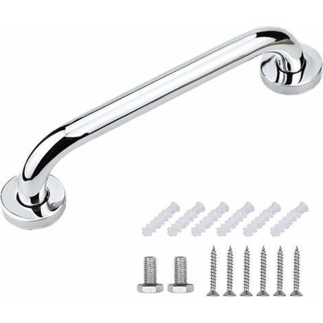 Barre d'Appui Douche Poignée Acier Inoxydable Salle Bains Barre d'Appui Robuste de Sécurité Barres pour Personnes Âgées Handicapées Enfants 30CM