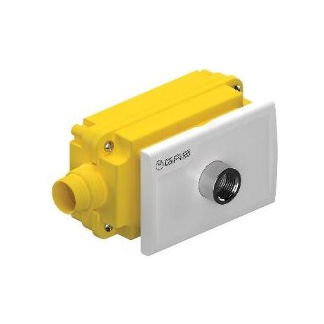 KIT RACC. GAS 90° + PLACCA BIANCA Misura: TC 3/4" x F 1/2"