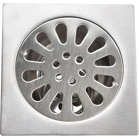Caniveau de douche carré, réglable, à insérer dans du carrelage, pour cuisine et salle de bain. Caniveau d'évacuation au sol pour cuisine et salle de bain. (1/5)