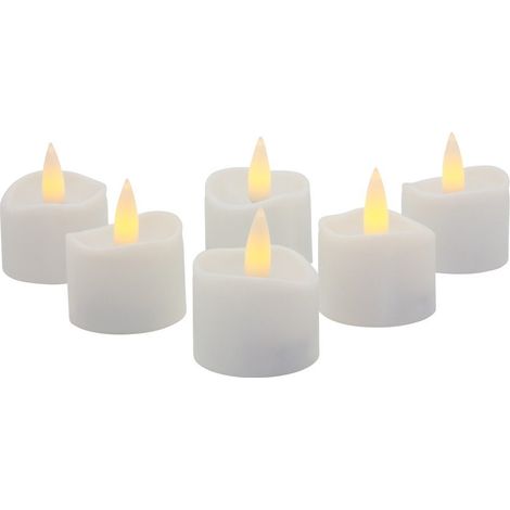 Confezione da 6 candele LED decorative 36mm (1/4)