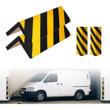 protections de portière de garage : 40x25x2 cm Autocollant Protège-bord de porte, protection de bord en mousse avec rayures noir/jaune, protection de portière de voiture, protection (1/5)
