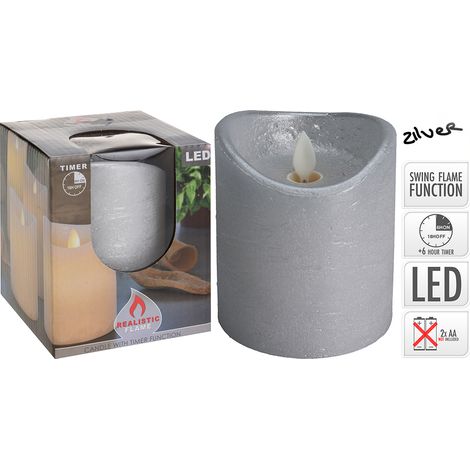 LED-Kerze mit beweglicher Flamme, blinkend, 3er-Set