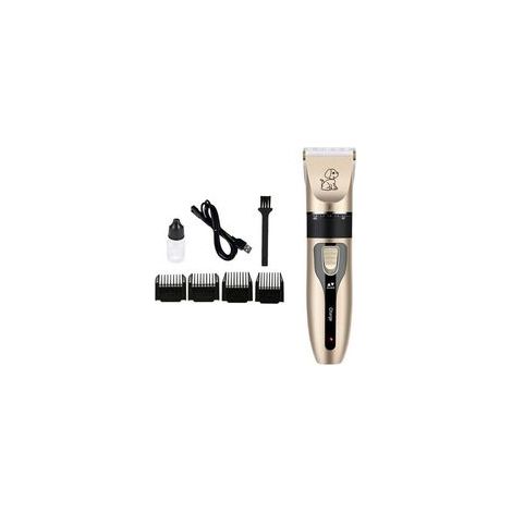Tondeuse Pour Chiens et Chats, 4 Peignes Interchangeables, Réglage sur 6 Niveaux, Batterie Rechargeable, Tondeuse Silencieuse, Tondeuse (1/5)