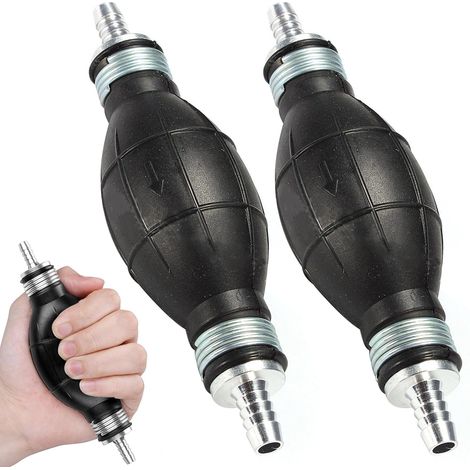 2 Pièces Amorceur Gazole 8mm, Pompe Manuelle pour Transfert Gaz Essence Diesel Eau Liquide - Voiture Jardin (1/5)