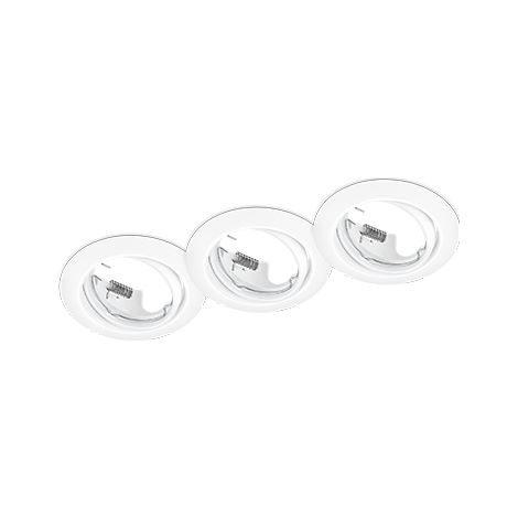 TRIO - KIT 3 FARETTI JURA DA INCASSO TONDI ORIENTABILI BIANCHI 3x GU10 · max. 15W (1/2)