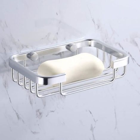 Porte Savon Mural - Aluminium - Drainage Rapide - Pour Salle De Bain - 1 Pièce (1/2)