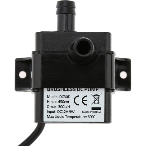 Anself Mini DC12V 9W Ultraleise, bürstenlose, wasserdichte Tauchpumpe für Wasser und Öl für Springbrunnen und Aquarien