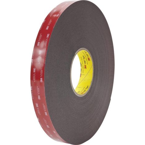 3M 5962F/1233 cinta adhesiva doble cara negra 12 mm x 33 m