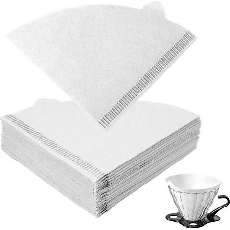 Filtre Café Papier Conique - 100 pièces, Filtre Café Papier Conique V01 Taille 2 Blanc - Jetable (1/5)