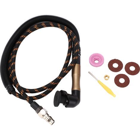 Kit d'outils pneumatiques pour meuleuse à crayon, tête de pliage 23500 tr/min, stylo de gravure pneumatique, meulage, polissage, ébavurage, chanfreinage (1/5)
