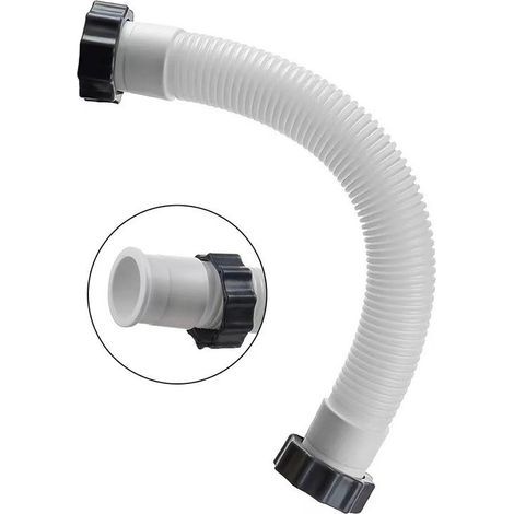 Tuyau Piscine 38mm Flexible pour Système Filtration Sable, Tuyau for Intex 38mm de Raccordement Pompe à Filtre, Longueur 40cm, Diamètre 3,8cm, Compatible avec Piscines Souples et Accessoires (1/5)