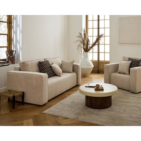 Topaze - 2-sitzer einzelsofa - aus stoff - beige