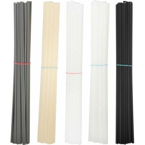 Baguettes de soudage plastique ABS/PP/PVC/PE – 100 pièces pour réparation pare-chocs voiture, compatibles pistolet à air chaud (1/4)
