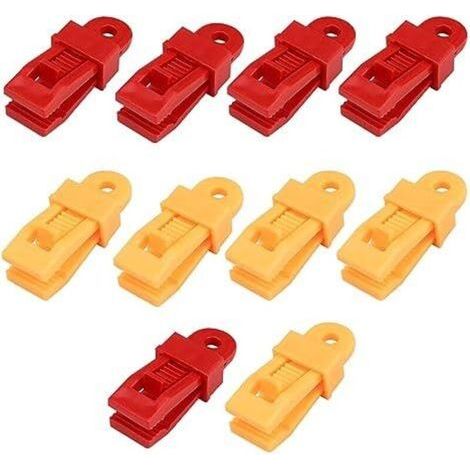 BUNTHAUS CSPARKV 31x81x30mm 10 Pièces Pince pour  Attache Pince  Piscine, Tente D'auvent Pince, Kit de Clips de Bâche Robustes pour Caravane Auvent de Tente (1/5)