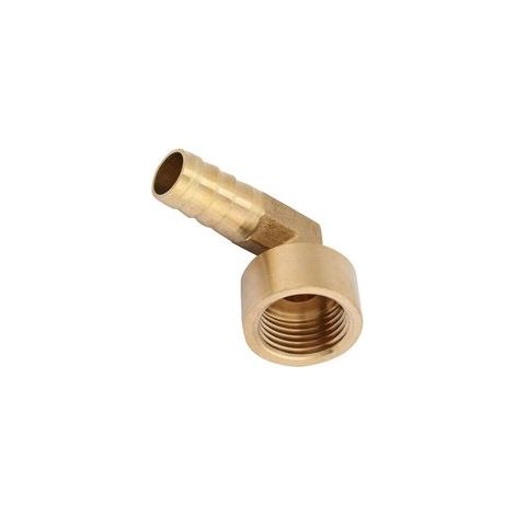 Raccord à ailettes en laiton filetage femelle Coude à 90 degrés Tuyau coudé en laiton Adaptateur raccord d'articulation Raccord G1 / 2 Air / Eau / Combustible / Huile / Gaz inertes(12mm) (1/5)