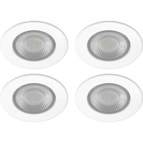 Pack de 4 encastrés EF5 3,5W CCT 3000/4000K fixes blancs 520lm 50000h ARIC 11054 (1/4)