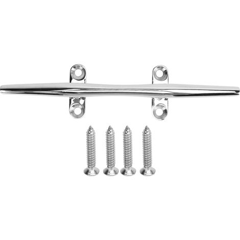 Taquet de bateau en acier inoxydable 316 lourd, base ouverte, avec vis de fixation pour ponton maritime - 10 pouces SS316 (1/5)