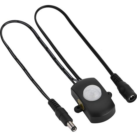 5A DC 6-24V Infrarot-PIR-Bewegungsmelder, automatischer Schalter für LED-Streifen, Mini, Schwarz (1/5)