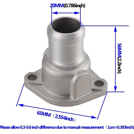 Raccord en T pour durite d'eau compatible avec VW Bora, Passat, Polo, Golf - Réf. 026121145E (1/4)