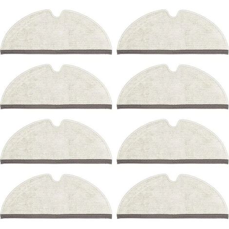 8 Serpillère Accessoires pour Roborock Q7 Max Plus / Q7 Max / Q7 Plus / Q7 Robot Aspirateur, Chiffons de Nettoyage pour Xiaomi Roborock S6 / S6 Max / S6 MaxV / S5 / S5 Max / S50 S51 E4 E5 E6