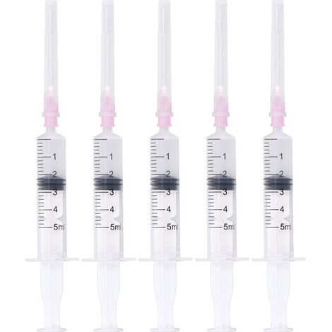 Tinten-Nachfüllspritze – 5 ml – Für Druckerpatronen – Skala – Transparentes PP – 5er-Pack (1/5)