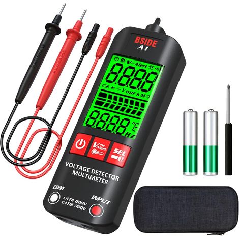 A1 Smart Digital Multimeter, Taschenspannungsprüfer, Spannungsprüfer, 3 Ergebnisse, automatische Reichweite, berührungsloser Spannungsdetektor, dreifacher Summer, einstellbare Empfindlichkeit, Kontinu (1/4)