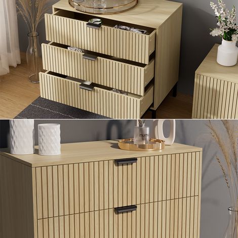 Cassettiera Lennox, Rovere, 72 x 69 cm con 3 cassetti, Vicco (1/5)