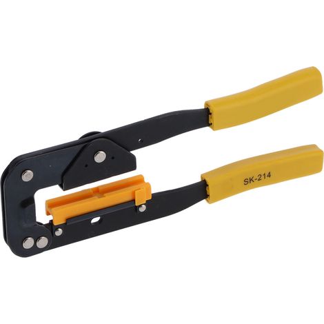 SK-214 Flachkabel-Crimpzange, handbetrieben, aus hochkohlenstoffhaltigem Stahl, mit Crimpbackenhalter (1/5)