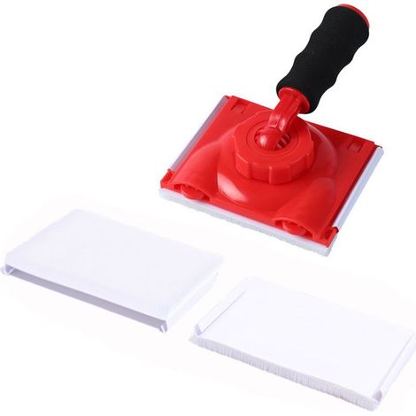 Coupe bordure de peinture avec 2 tampons de rechange, outil de peinture de précision pour murs d'angle et plafonds (1/5)