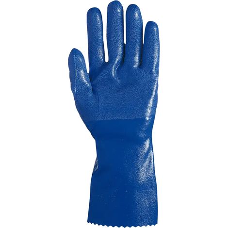 SIR SAFETY SYSTEM PHULAX 630 Gants de protection chimique en nitrile bleu Taille 8 Lot de 10 paires