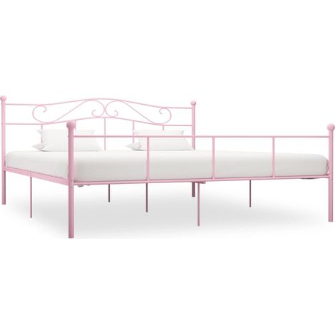 Giroletto Rosa in Metallo 180x200 cm vidaXL (1/5)
